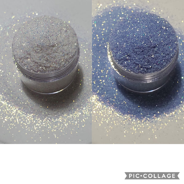 White - Blue UV Glitter