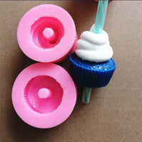 Straw Topper Pair - Cupcake with Frosting